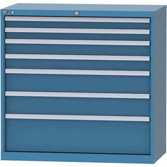 LISTA - 7 Drawer, 84 Compartment Red Steel Modular Storage Cabinet - Industrial Tool & Supply