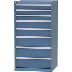 LISTA - 8 Drawer, 45 Compartment Bright Blue Steel Modular Storage Cabinet - Industrial Tool & Supply