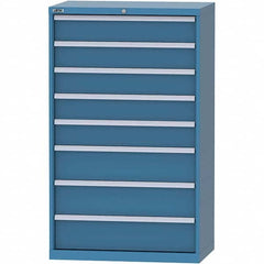 LISTA - 8 Drawer, 84 Compartment Bright Blue Steel Modular Storage Cabinet - Industrial Tool & Supply