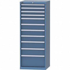 LISTA - 11 Drawer, 84 Compartment Bright Blue Steel Modular Storage Cabinet - Industrial Tool & Supply