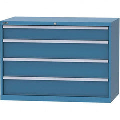 LISTA - 4 Drawer, 99 Compartment Red Steel Modular Storage Cabinet - Industrial Tool & Supply