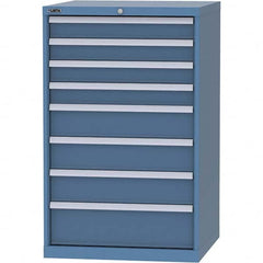 LISTA - 8 Drawer, 45 Compartment Bright Blue Steel Modular Storage Cabinet - Industrial Tool & Supply