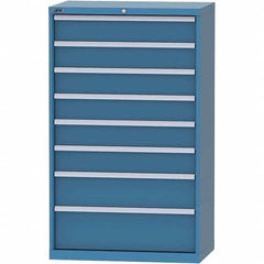 LISTA - 8 Drawer, 84 Compartment Bright Blue Steel Modular Storage Cabinet - Industrial Tool & Supply