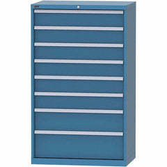 LISTA - 8 Drawer, 84 Compartment Bright Blue Steel Modular Storage Cabinet - Industrial Tool & Supply