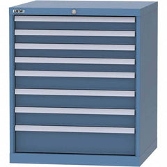 LISTA - 8 Drawer, 45 Compartment Bright Blue Steel Modular Storage Cabinet - Industrial Tool & Supply