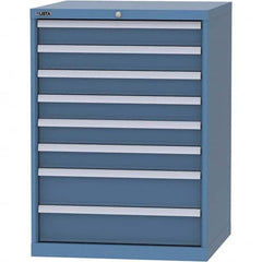 LISTA - 8 Drawer, 45 Compartment Bright Blue Steel Modular Storage Cabinet - Industrial Tool & Supply