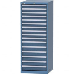 LISTA - 16 Drawer, 99 Compartment Bright Blue Steel Modular Storage Cabinet - Industrial Tool & Supply
