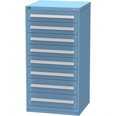 Vidmar - 8 Drawer Bright Blue Steel Modular Storage Cabinet - Industrial Tool & Supply
