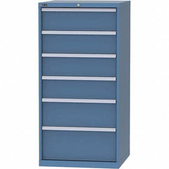 LISTA - 6 Drawer, 45 Compartment Bright Blue Steel Modular Storage Cabinet - Industrial Tool & Supply