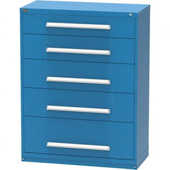 Vidmar - 5 Drawer, 45 Compartment Bright Blue Steel Modular Storage Cabinet - Industrial Tool & Supply