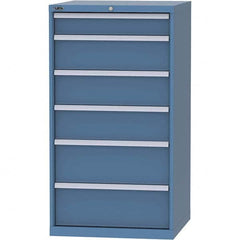 LISTA - 6 Drawer, 45 Compartment Bright Blue Steel Modular Storage Cabinet - Industrial Tool & Supply