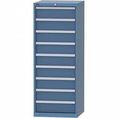 LISTA - 9 Drawer, 84 Compartment Bright Blue Steel Modular Storage Cabinet - Industrial Tool & Supply