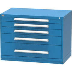 Vidmar - 5 Drawer, 45 Compartment Bright Blue Steel Modular Storage Cabinet - Industrial Tool & Supply