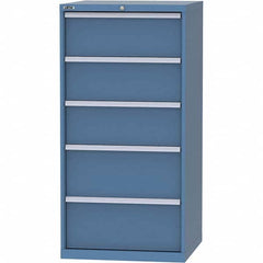 LISTA - 5 Drawer, 45 Compartment Bright Blue Steel Modular Storage Cabinet - Industrial Tool & Supply