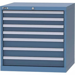 LISTA - 7 Drawer, 45 Compartment Red Steel Modular Storage Cabinet - Industrial Tool & Supply