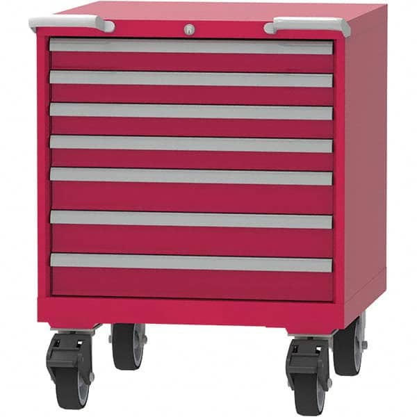 LISTA - 7 Drawer, 45 Compartment Bright Blue Steel Modular Storage Cabinet - Industrial Tool & Supply