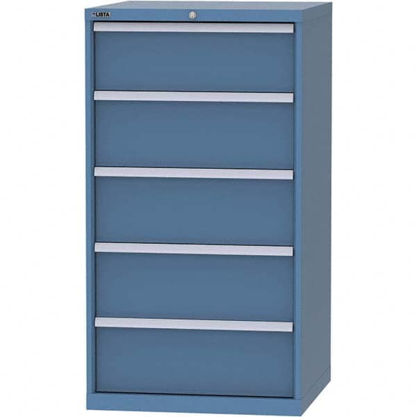 LISTA - 5 Drawer, 45 Compartment Bright Blue Steel Modular Storage Cabinet - Industrial Tool & Supply