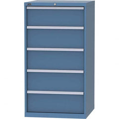 LISTA - 5 Drawer, 45 Compartment Bright Blue Steel Modular Storage Cabinet - Industrial Tool & Supply