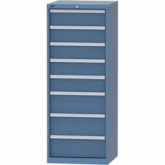 LISTA - 8 Drawer, 84 Compartment Bright Blue Steel Modular Storage Cabinet - Industrial Tool & Supply