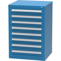 Vidmar - 8 Drawer, 344 Compartment Bright Blue Steel Modular Storage Cabinet - Industrial Tool & Supply