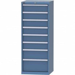 LISTA - 8 Drawer, 84 Compartment Bright Blue Steel Modular Storage Cabinet - Industrial Tool & Supply
