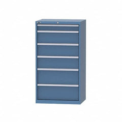 LISTA - 10 Drawer, 124 Compartment Bright Blue Steel Modular Storage Cabinet - Industrial Tool & Supply