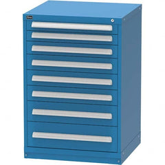 Vidmar - 8 Drawer Bright Blue Steel Modular Storage Cabinet - Industrial Tool & Supply