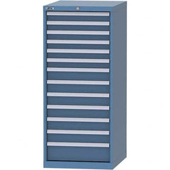 LISTA - 13 Drawer, 99 Compartment Bright Blue Steel Modular Storage Cabinet - Industrial Tool & Supply