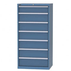 LISTA - 6 Drawer, 124 Compartment Bright Blue Steel Modular Storage Cabinet - Industrial Tool & Supply
