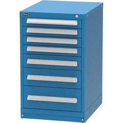Vidmar - 7 Drawer, 45 Compartment Bright Blue Steel Modular Storage Cabinet - Industrial Tool & Supply