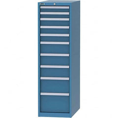 LISTA - 10 Drawer, 45 Compartment Bright Blue Steel Modular Storage Cabinet - Industrial Tool & Supply