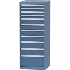 LISTA - 11 Drawer, 99 Compartment Bright Blue Steel Modular Storage Cabinet - Industrial Tool & Supply