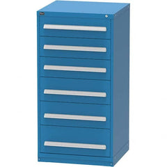 Vidmar - 6 Drawer Bright Blue Steel Modular Storage Cabinet - Industrial Tool & Supply