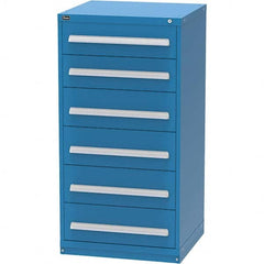 Vidmar - 6 Drawer Bright Blue Steel Modular Storage Cabinet - Industrial Tool & Supply