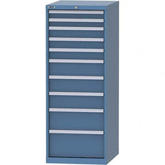 LISTA - 10 Drawer, 99 Compartment Bright Blue Steel Modular Storage Cabinet - Industrial Tool & Supply
