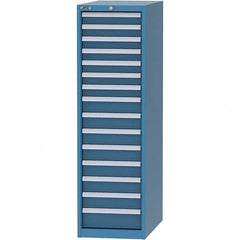 LISTA - 15 Drawer, 45 Compartment Bright Blue Steel Modular Storage Cabinet - Industrial Tool & Supply
