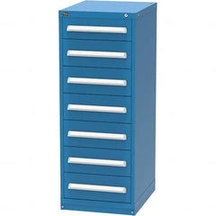 Vidmar - 7 Drawer, 45 Compartment Bright Blue Steel Modular Storage Cabinet - Industrial Tool & Supply