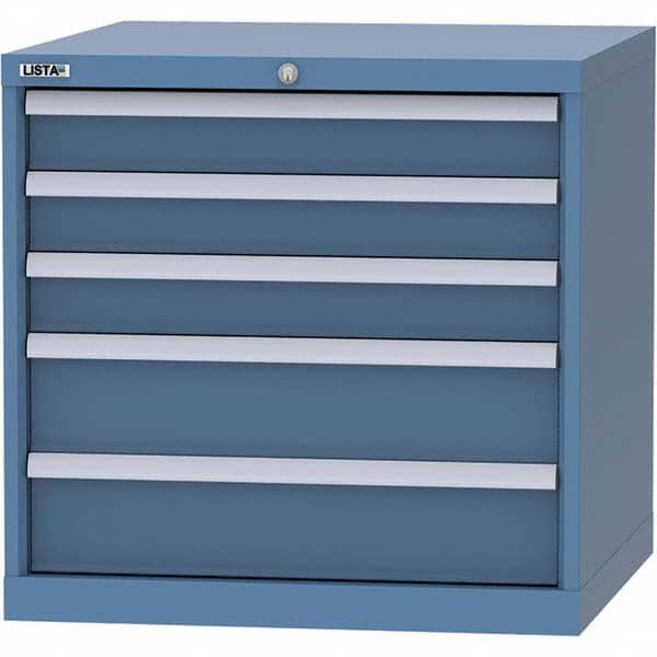 LISTA - 5 Drawer, 45 Compartment Red Steel Modular Storage Cabinet - Industrial Tool & Supply