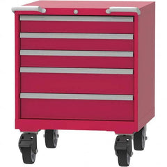 LISTA - 5 Drawer, 45 Compartment Red Steel Modular Storage Cabinet - Industrial Tool & Supply