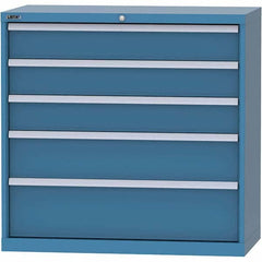 LISTA - 4 Drawer, 84 Compartment Bright Blue Steel Modular Storage Cabinet - Industrial Tool & Supply