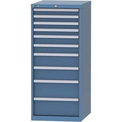 LISTA - 10 Drawer, 99 Compartment Bright Blue Steel Modular Storage Cabinet - Industrial Tool & Supply