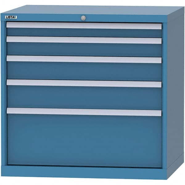 LISTA - 4 Drawer, 84 Compartment Bright Blue Steel Modular Storage Cabinet - Industrial Tool & Supply
