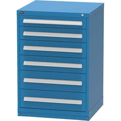 Vidmar - 6 Drawer, 344 Compartment Bright Blue Steel Modular Storage Cabinet - Industrial Tool & Supply