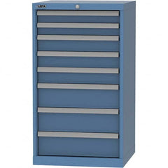 LISTA - 8 Drawer, 84 Compartment Bright Blue Steel Modular Storage Cabinet - Industrial Tool & Supply