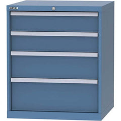 LISTA - 4 Drawer, 45 Compartment Bright Blue Steel Modular Storage Cabinet - Industrial Tool & Supply
