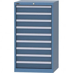 LISTA - 9 Drawer, 84 Compartment Bright Blue Steel Modular Storage Cabinet - Industrial Tool & Supply