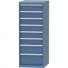 LISTA - 8 Drawer, 99 Compartment Bright Blue Steel Modular Storage Cabinet - Industrial Tool & Supply