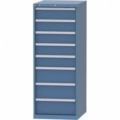 LISTA - 8 Drawer, 99 Compartment Bright Blue Steel Modular Storage Cabinet - Industrial Tool & Supply
