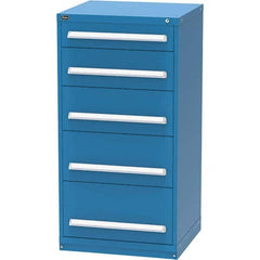 Vidmar - 5 Drawer, 124 Compartment Bright Blue Steel Modular Storage Cabinet - Industrial Tool & Supply