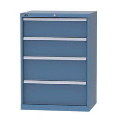 LISTA - 8 Drawer, 124 Compartment Bright Blue Steel Modular Storage Cabinet - Industrial Tool & Supply